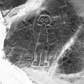 The spaceman, Nazca mysterious lines and geoglyphs
