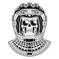 Spaceman skull. Modern space logo.