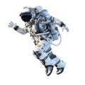Astronaut on white. Mixed media Royalty Free Stock Photo