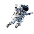 Astronaut on white. Mixed media Royalty Free Stock Photo