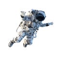 Astronaut on white. Mixed media Royalty Free Stock Photo