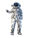 Astronaut on white. Mixed media Royalty Free Stock Photo