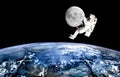 Spaceman wiitch mission wireless internet on moon