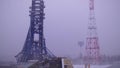 Spaceport cosmodrome Plesetsk. Military space launch pad. Russian secret military facility