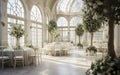 Spaces of Splendor. The Artistry of Elegant Ballrooms and Enchanted Gardens Unveiled. Generative AI Royalty Free Stock Photo