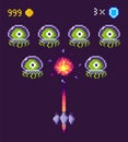 Pixel Game Space Graphics 8 Bit Aliens Spacecraft