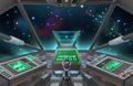 Spaceship Cockpit Space Ship Spacecraft Interior Royalty Free Stock Photo