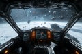Spaceship Cockpit View, Asteroid Field, Starry Sky