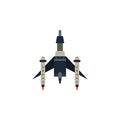 Spaceship colored icon. Element of space illustration. Signs and symbols icon can be used for web, logo, mobile app, UI, UX