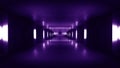 Spaceship corridor. Futuristic tunnel with light. Of Empty Sci Fi Futuristic Dark Room With Light Blue Lights