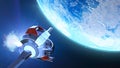 Spaceship in Earth orbit. Exploration of planets. Sci-fi. Conquer new worlds. Technological innovation and intergalactic travel Royalty Free Stock Photo