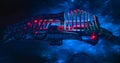 Spaceship with galaxy background futuristic spaceship Alien spaceship advanced species UFO concept