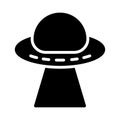 Spaceship glyph flat vector icon Royalty Free Stock Photo