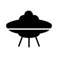 Spaceship glyph flat vector icon Royalty Free Stock Photo