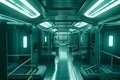 spaceship hospital ward of the future. Neural network AI generated