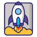Spaceship Launch Window View Icon