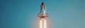 Space Shuttle Launch into Space - Illustration Royalty Free Stock Photo
