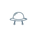 Spaceship line style isolated icon