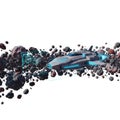 Spaceship Navigating Asteroid Field in 3D Render Royalty Free Stock Photo