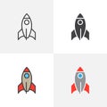 Spaceship rocket icon