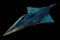 A Spaceship With A Triangular Shape And Angular, Pointed Wings. Generative AI Royalty Free Stock Photo