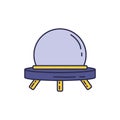 Spaceship universe fill style icon