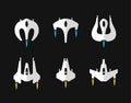 Spaceships icons set