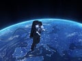 Spacewalk over Europe Royalty Free Stock Photo