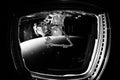 SpaceX Crew Dragon spacecraft is docked to the Space Station. Elements of this image furnished by NASA Royalty Free Stock Photo