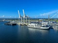 The SpaceX rocket recovery boats at Cape Canaveral, Florida