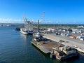 The SpaceX rocket recovery boats at Cape Canaveral, Florida