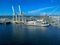 The SpaceX rocket recovery boats at Cape Canaveral, Florida