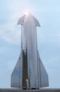 SpaceX`s Starship prototype Mk1 rocket - suborbital, prototype, SpaceX Elon Musk company, on September 30, 2019, Boca Royalty Free Stock Photo