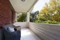 Spacious apartment balcony with view to the tree tops