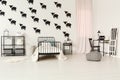 Spacious baby`s bedroom interior Royalty Free Stock Photo