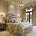Spacious bedroom that exudes luxury and comfort Royalty Free Stock Photo
