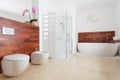 Spacious bright bathroom