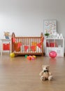 Spacious child room interior