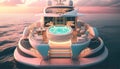 Spacious and Elegant Yacht for Bachelorette Party, Made with Generative AI