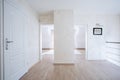 Spacious hall with white doors Royalty Free Stock Photo