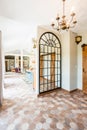 Spacious hallway with entrance to living room