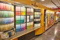 Spacious Hardware Store Showcasing Paint Color Swatches and Home Improvement Royalty Free Stock Photo