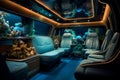 Spacious Luxury van interior. Generate Ai