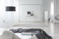 Spacious minimal bedroom interior