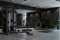 A spacious modern gym. Generative AI