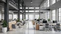 Modern Industrial Office Interior Royalty Free Stock Photo
