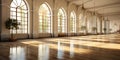 A spacious room, filled with silence and light, like reflections and inspiratio Royalty Free Stock Photo