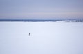 Spaciousness and serenity of Russia on the Volga river Royalty Free Stock Photo