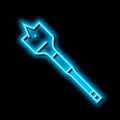 spade bit for drilling neon glow icon illustration Royalty Free Stock Photo