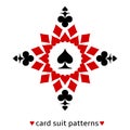 Spade card suit snowflake